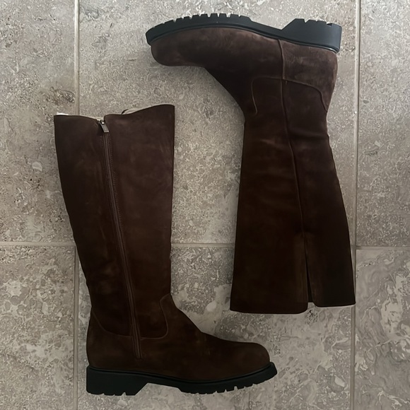 La Canadienne Helene Shearling-Lined Suede Boots in Brown, NWT, Size 11 - Picture 6 of 11